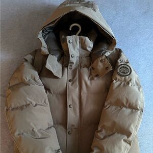 Canada Goose Men's Brown Hooded Puffer Jacket